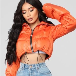 Orange Puffer Jacket